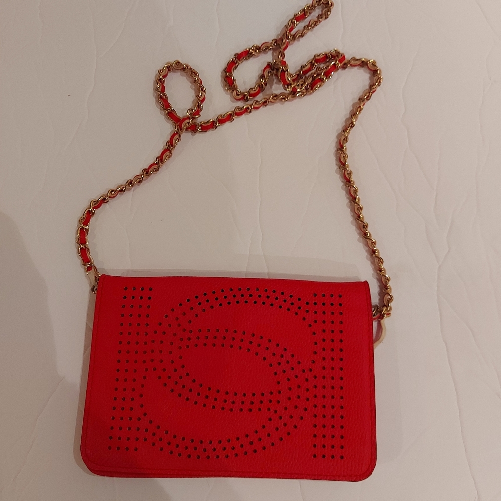 ❣️Ladies Bebe signature Logo red crossbody sling purse (#365)